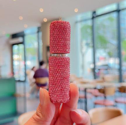 Cross‑border Hot‑selling In‑stock 10ml Rhinestone‑encrusted Glass Perfume Atomizer, Luxury Refillable Spray Bottle