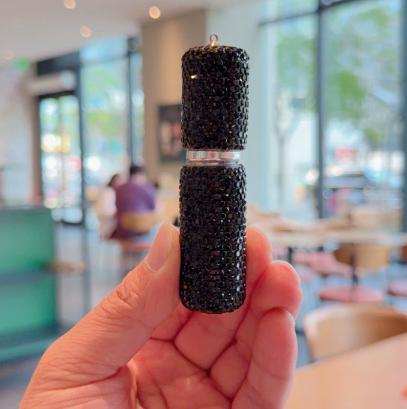 Cross‑border Hot‑selling In‑stock 10ml Rhinestone‑encrusted Glass Perfume Atomizer, Luxury Refillable Spray Bottle