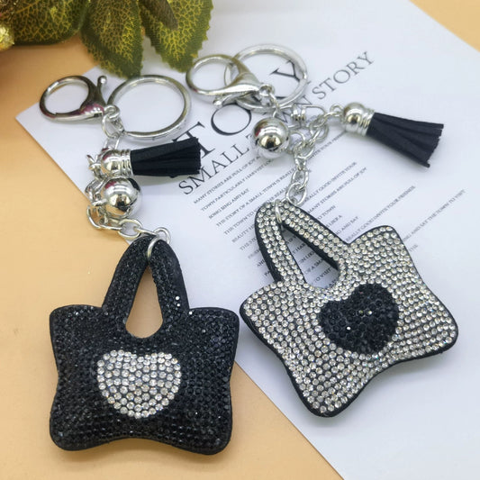 Fashion Bag Keychain with Sparkling Rhinestones